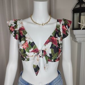 Peek & Beau Fuller Bust Frill Sleeve Bikini Top UK 36E